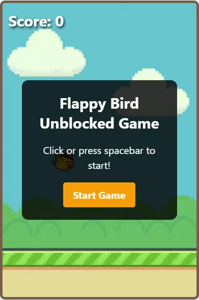 Start of Flappy Bird Unblocked Game